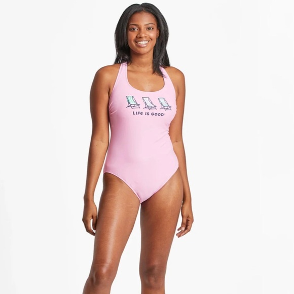 Women's Beach Chairs Tie-Back Scoop One Piece Swimsuit - Picture 2 of 10